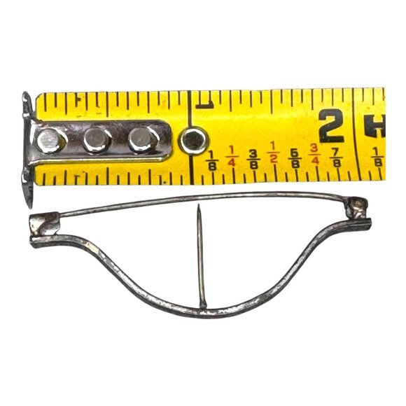 Antique Victorian Sterling Silver Nosegay Flower Corsage Holder Brooch Pin VTG - Picture 4 of 7